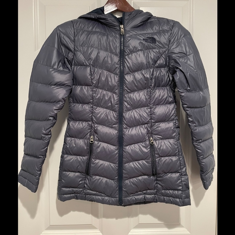North Face Loralei Down Jacket Blue Grey XS GUC-VGUC